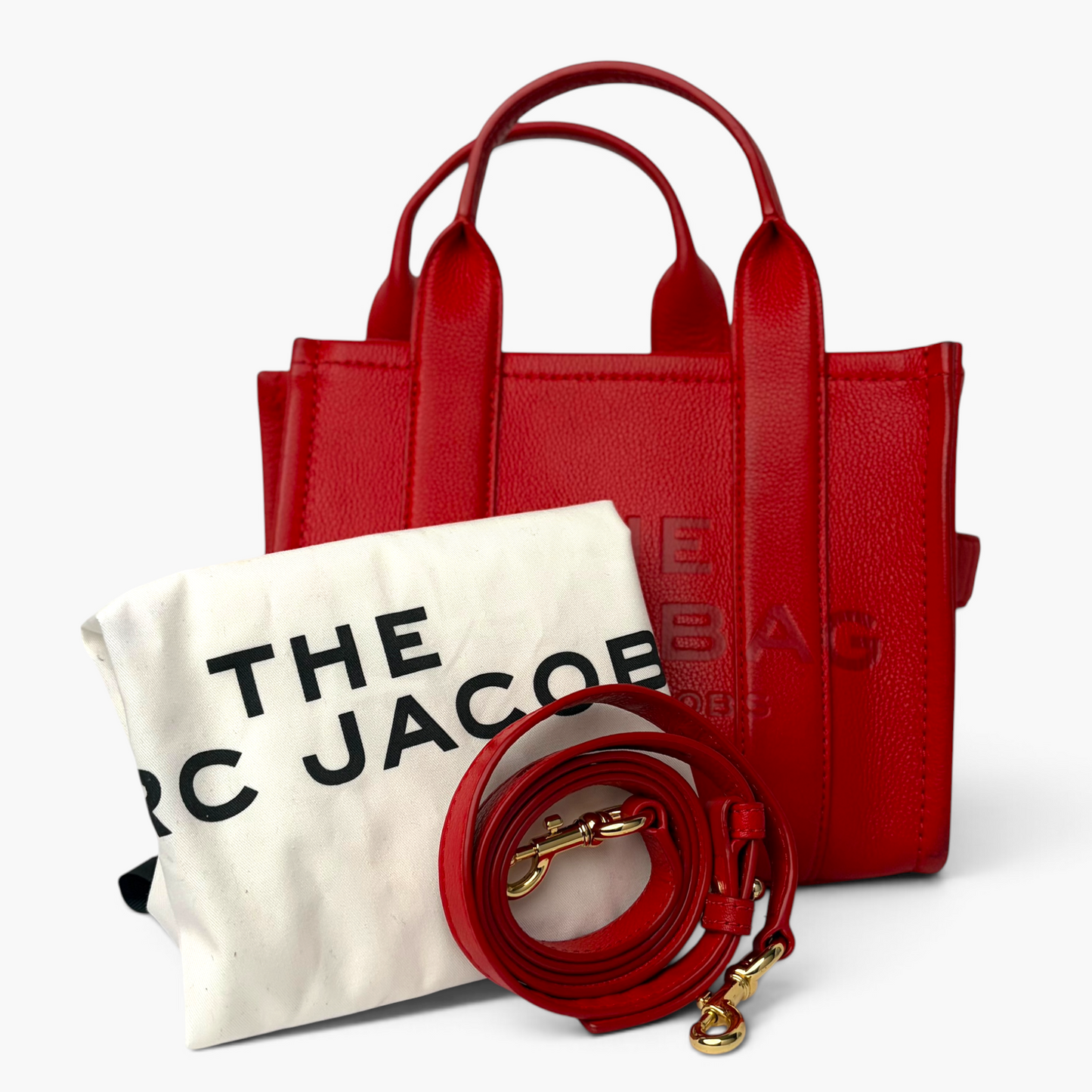 The Leather Small Tote Bag True Red
