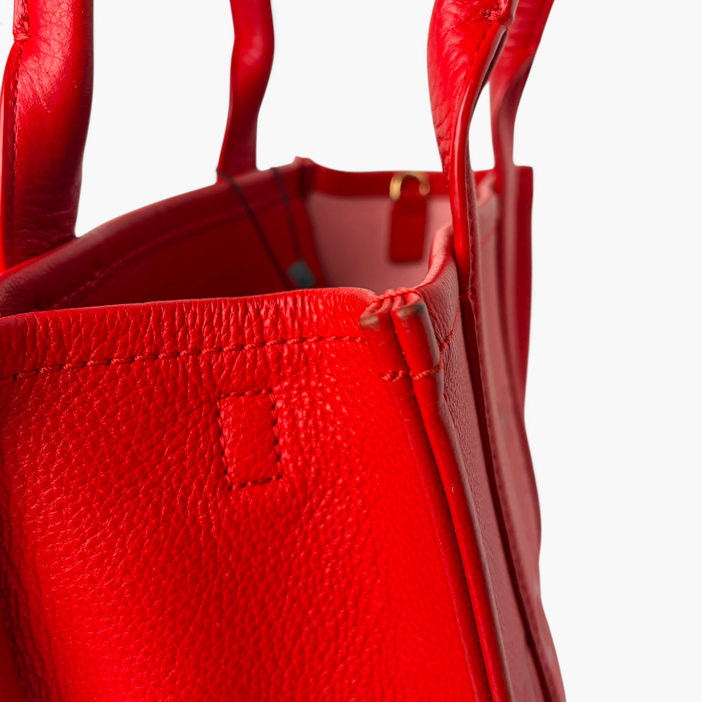 The Leather Small Tote Bag True Red