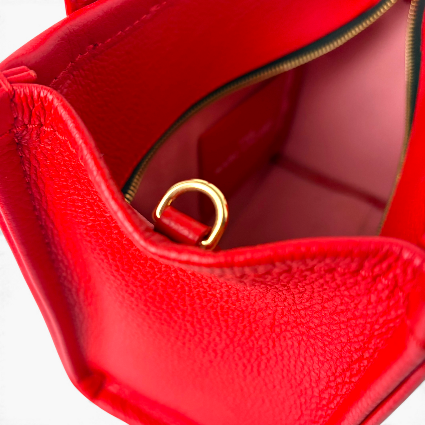 The Leather Small Tote Bag True Red