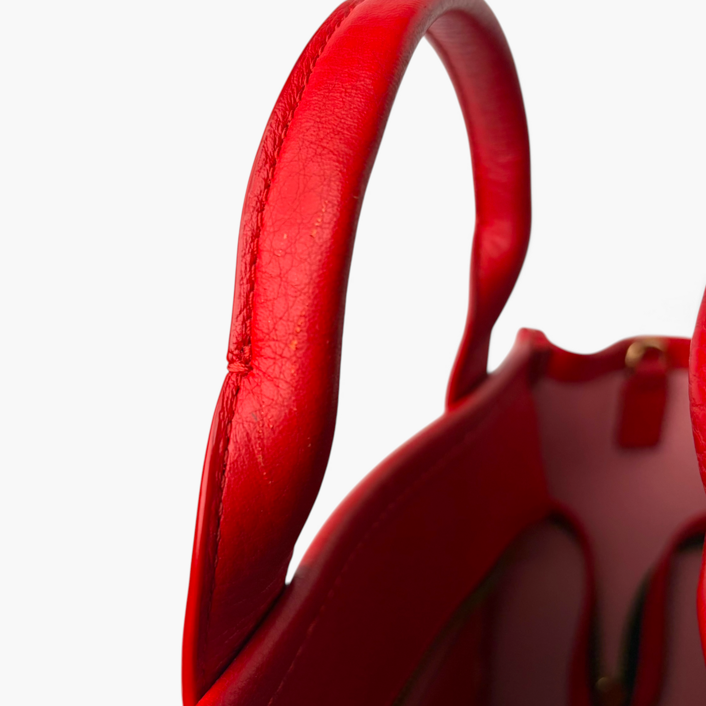 The Leather Small Tote Bag True Red