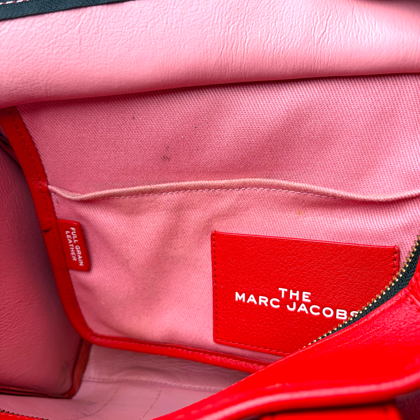 The Leather Small Tote Bag True Red