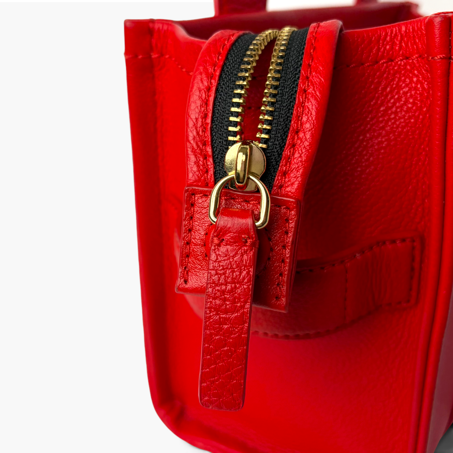 The Leather Small Tote Bag True Red