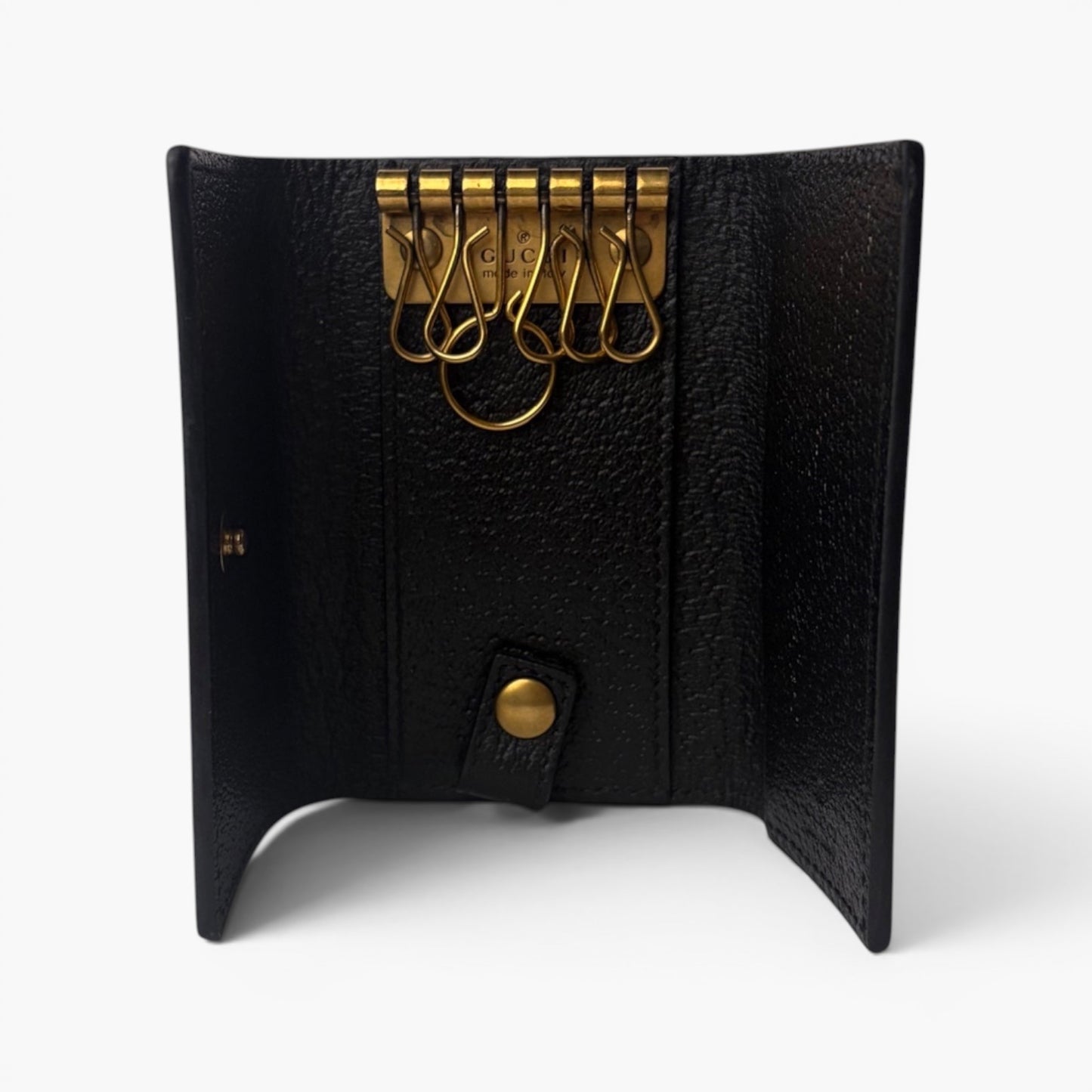 GUCCI GG Marmont Black Leather 6 Key Case