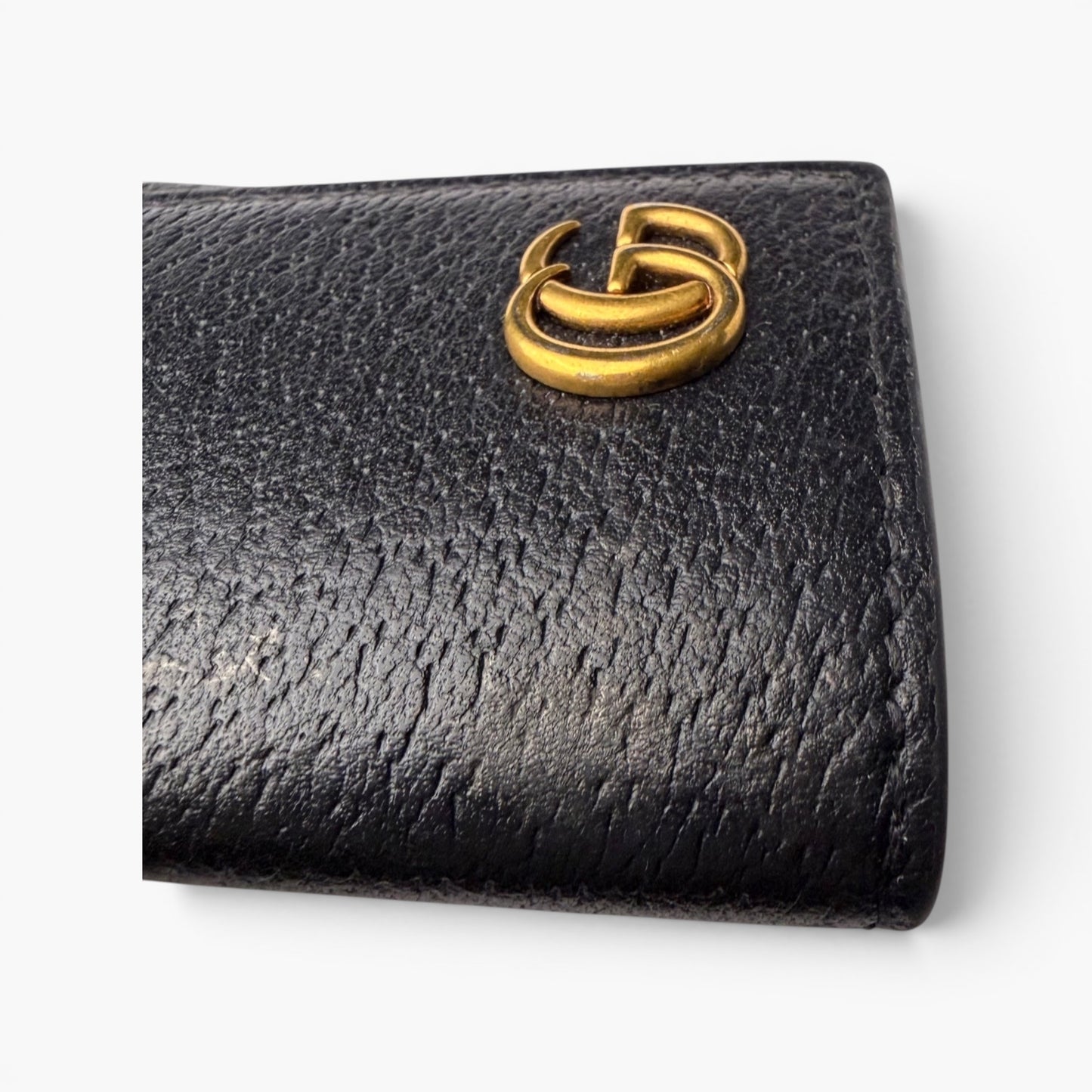 GUCCI GG Marmont Black Leather 6 Key Case