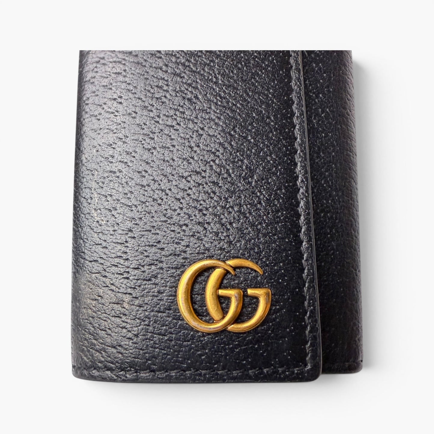 GUCCI GG Marmont Black Leather 6 Key Case