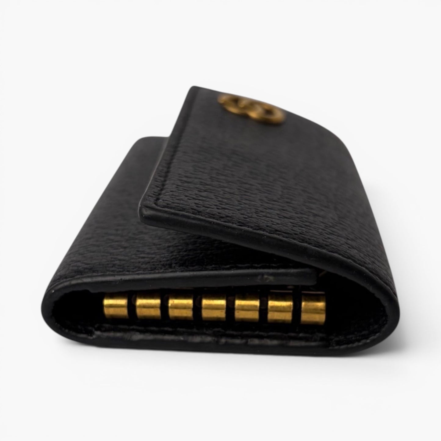 GUCCI GG Marmont Black Leather 6 Key Case