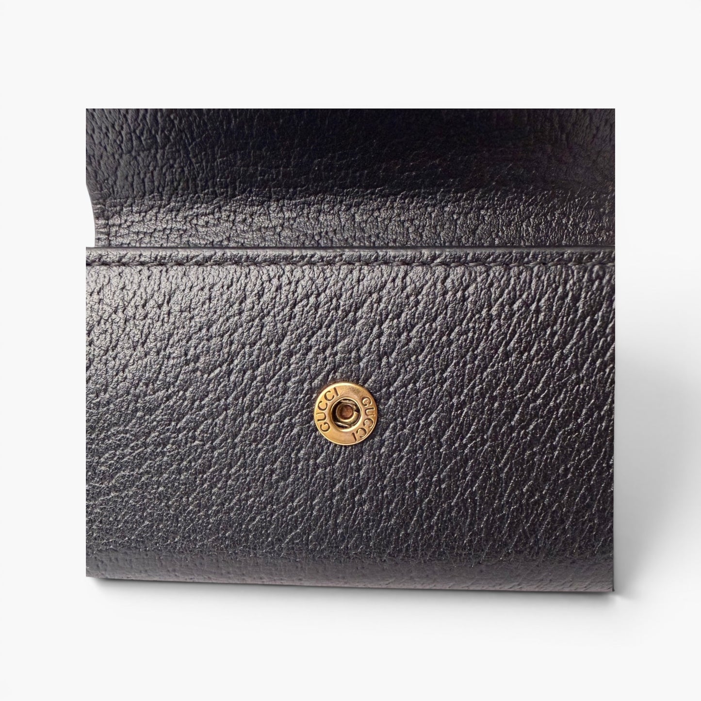 GUCCI GG Marmont Black Leather 6 Key Case