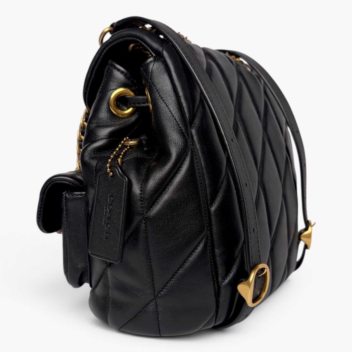 Tabby Backpack With Quilting Black