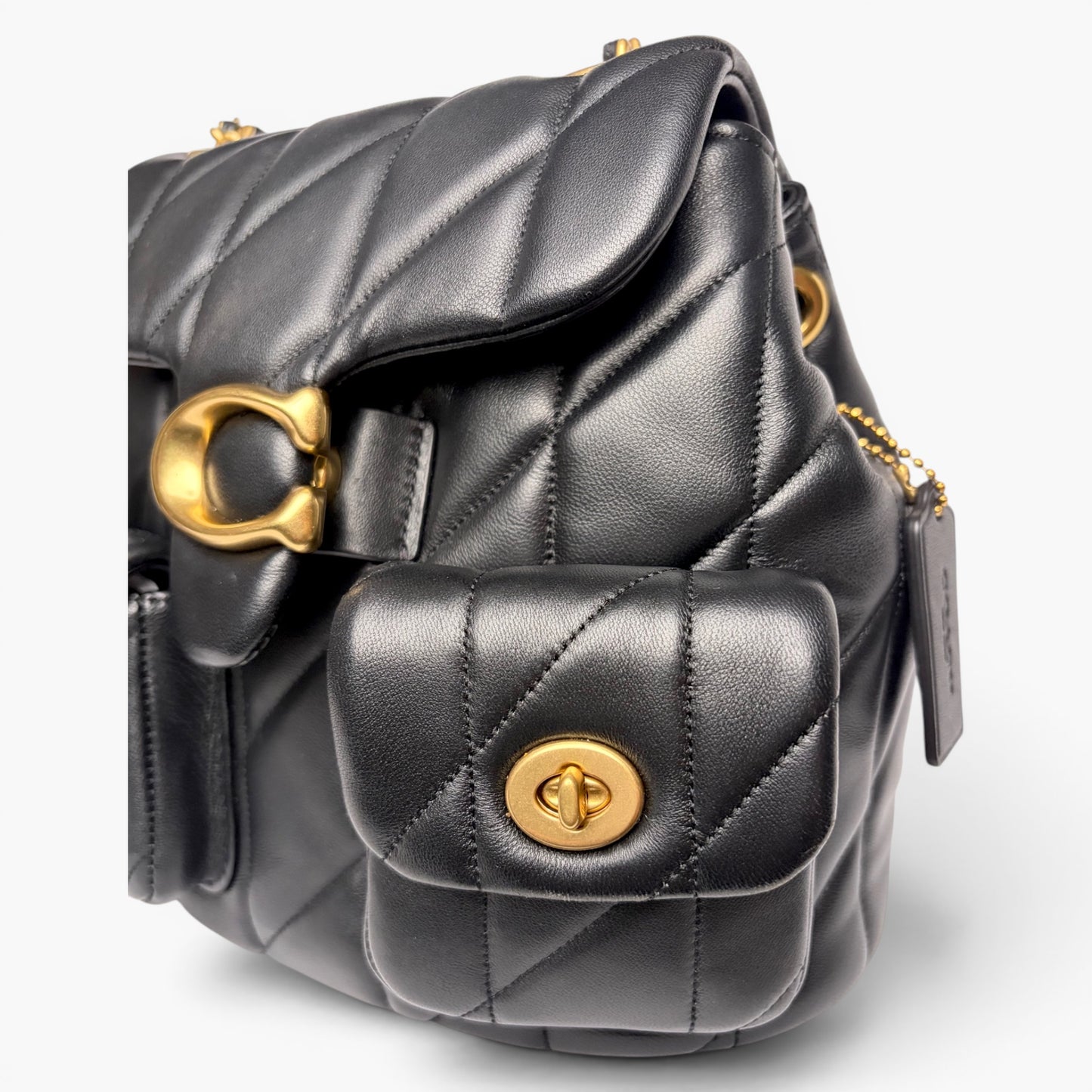 Tabby Backpack With Quilting Black