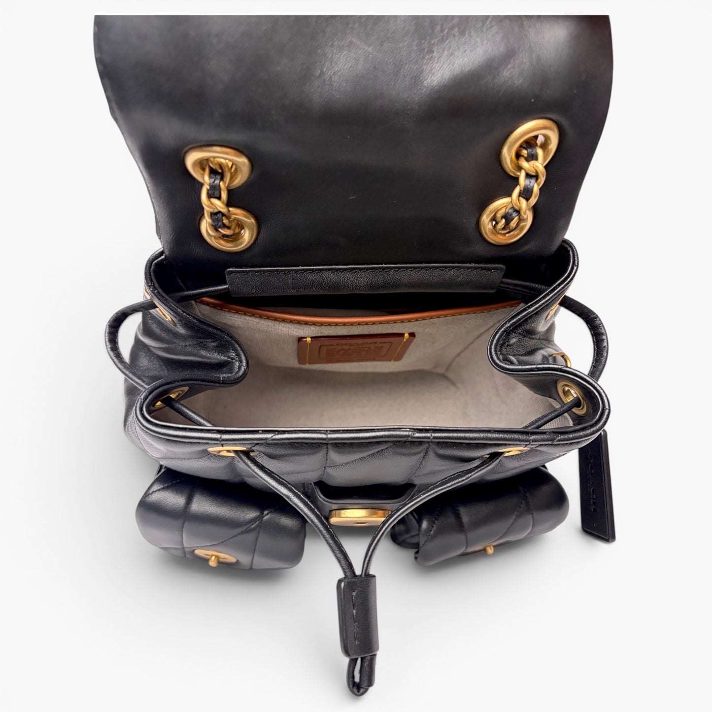 Tabby Backpack With Quilting Black