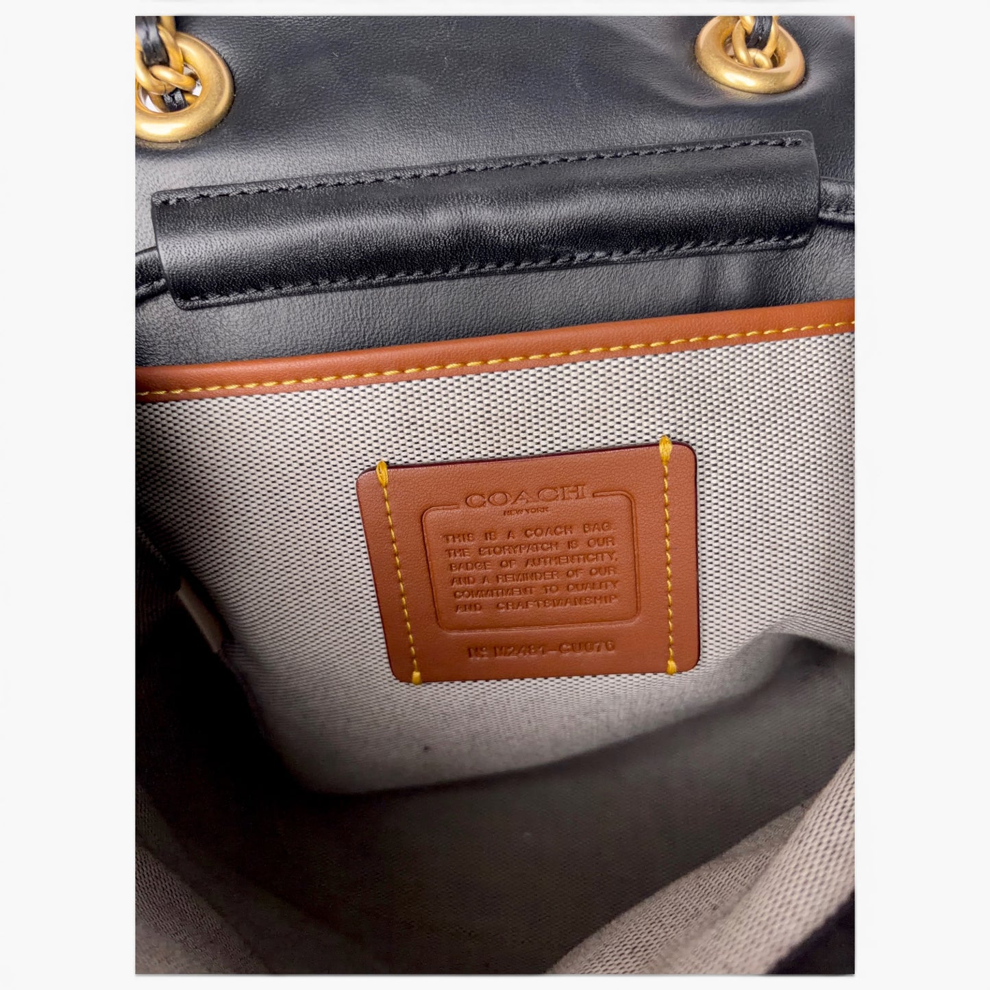 Tabby Backpack With Quilting Black