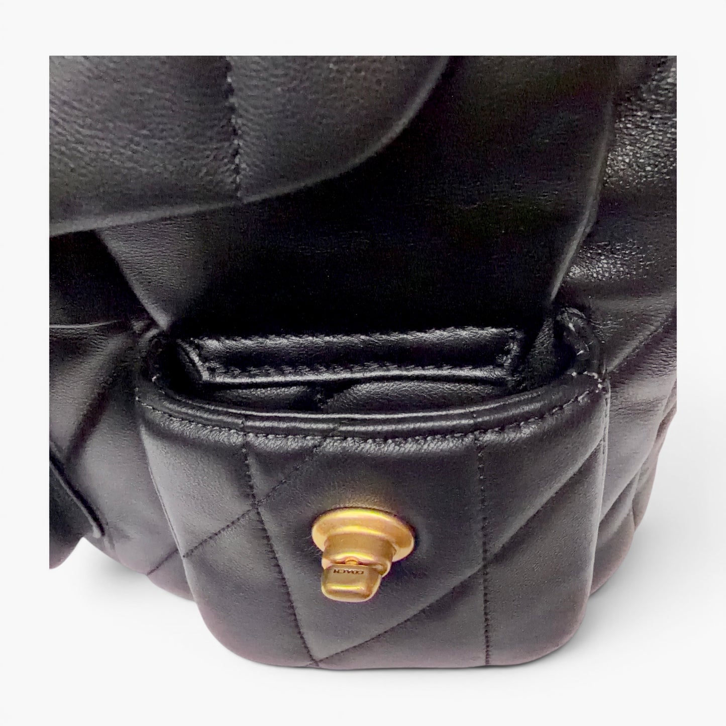 Tabby Backpack With Quilting Black