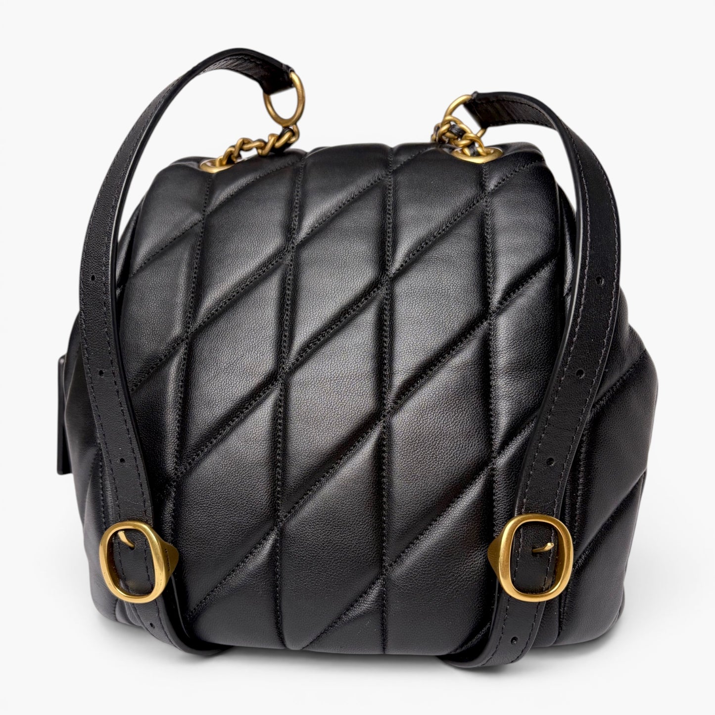 Tabby Backpack With Quilting Black