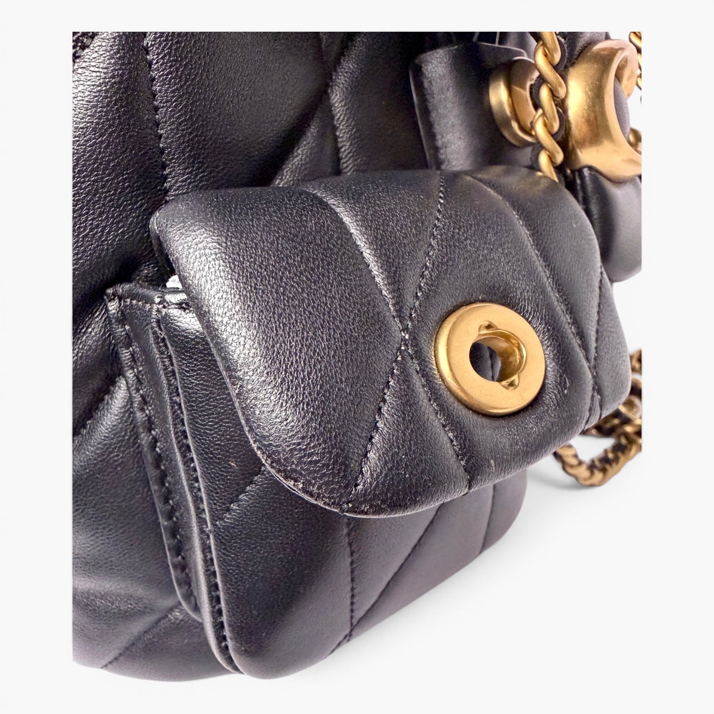 Tabby Backpack With Quilting Black