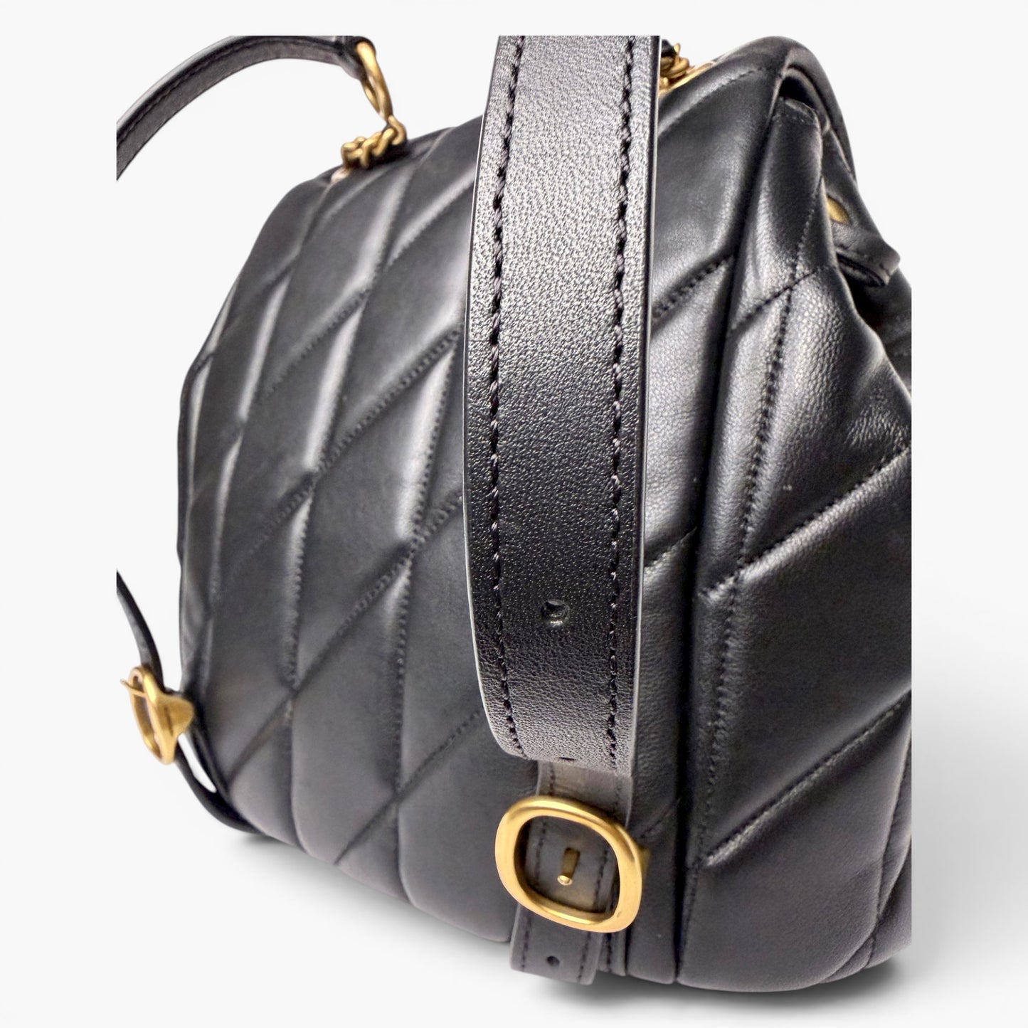 Tabby Backpack With Quilting Black