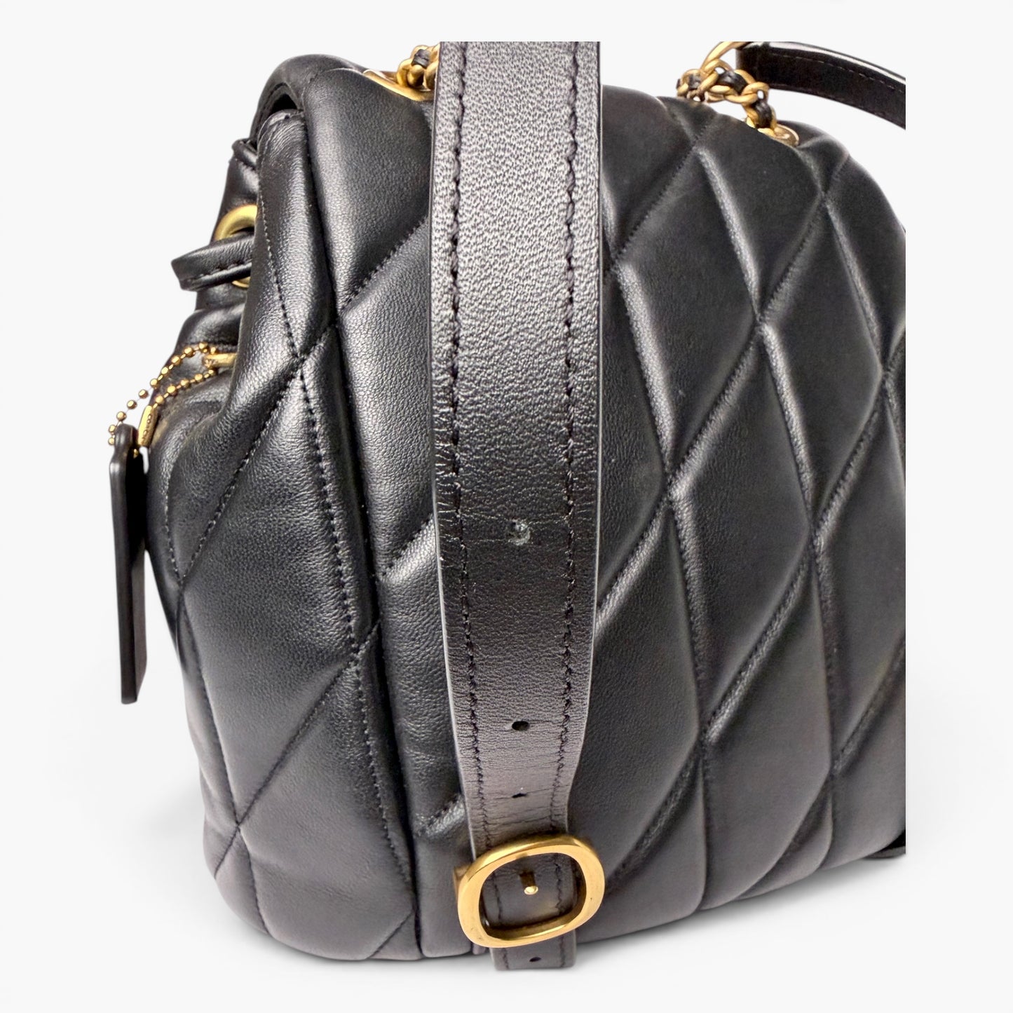 Tabby Backpack With Quilting Black