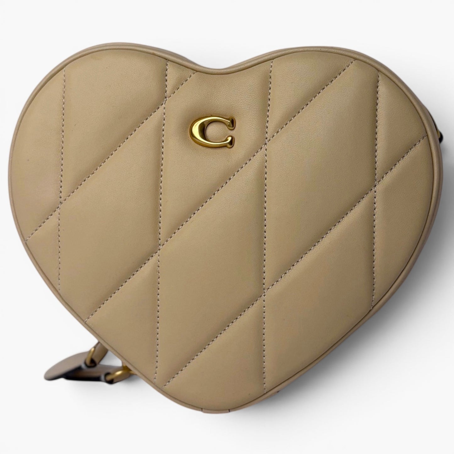 Quilted Heart Bag Ivory