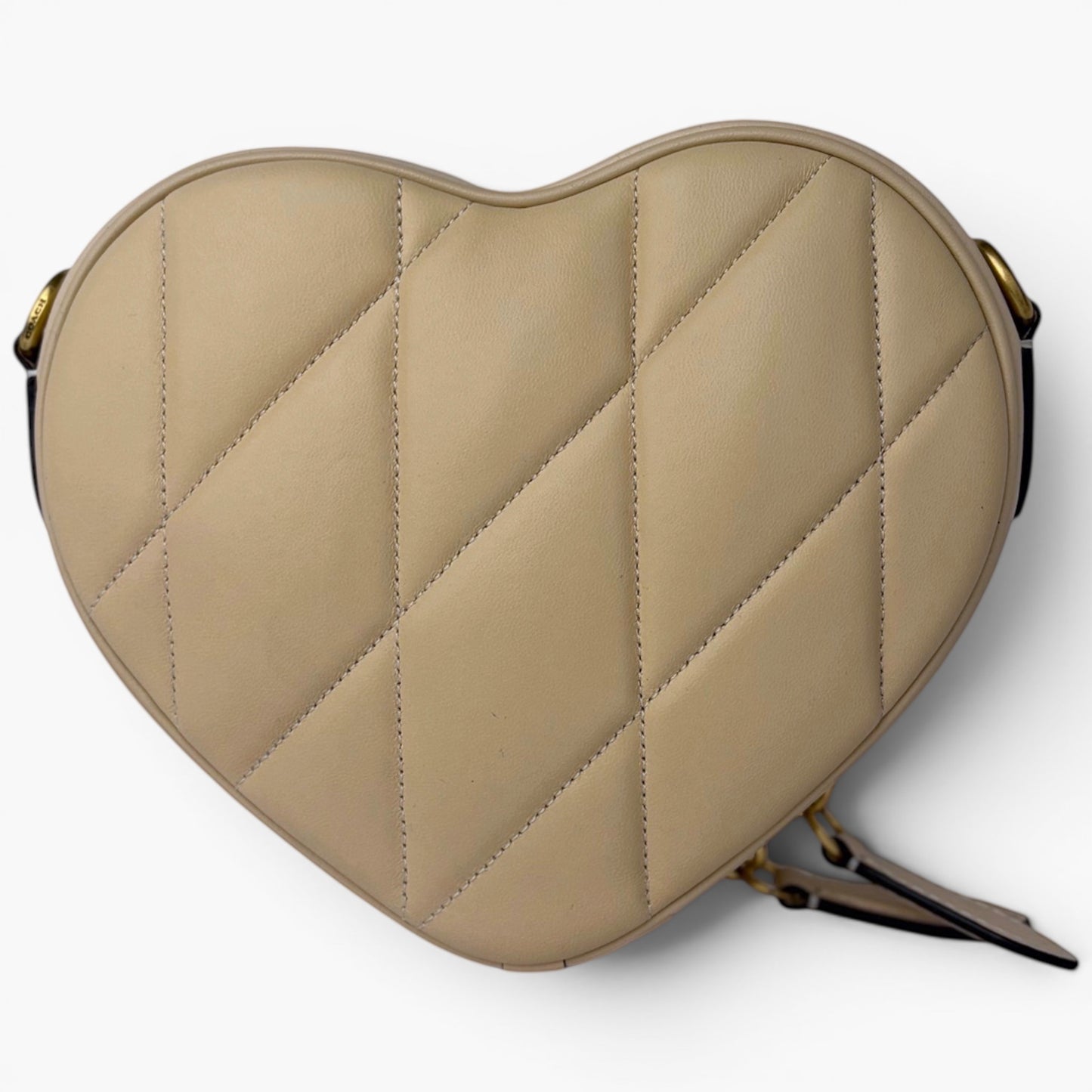 Quilted Heart Bag Ivory