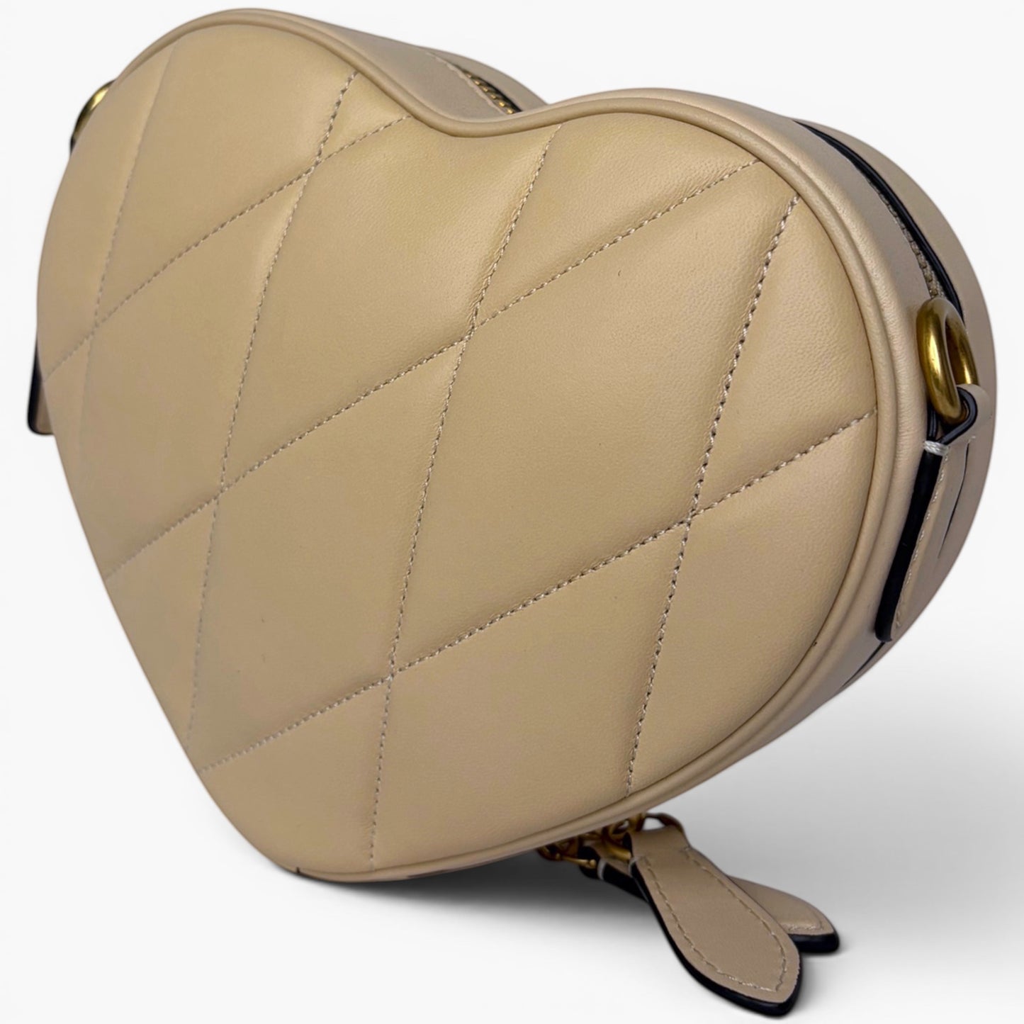 Quilted Heart Bag Ivory