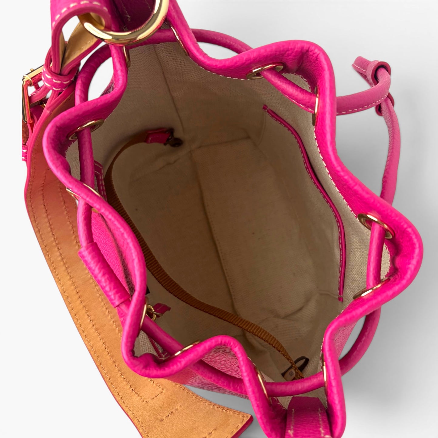 Lucca Small Drawstring Bag Fuchsia