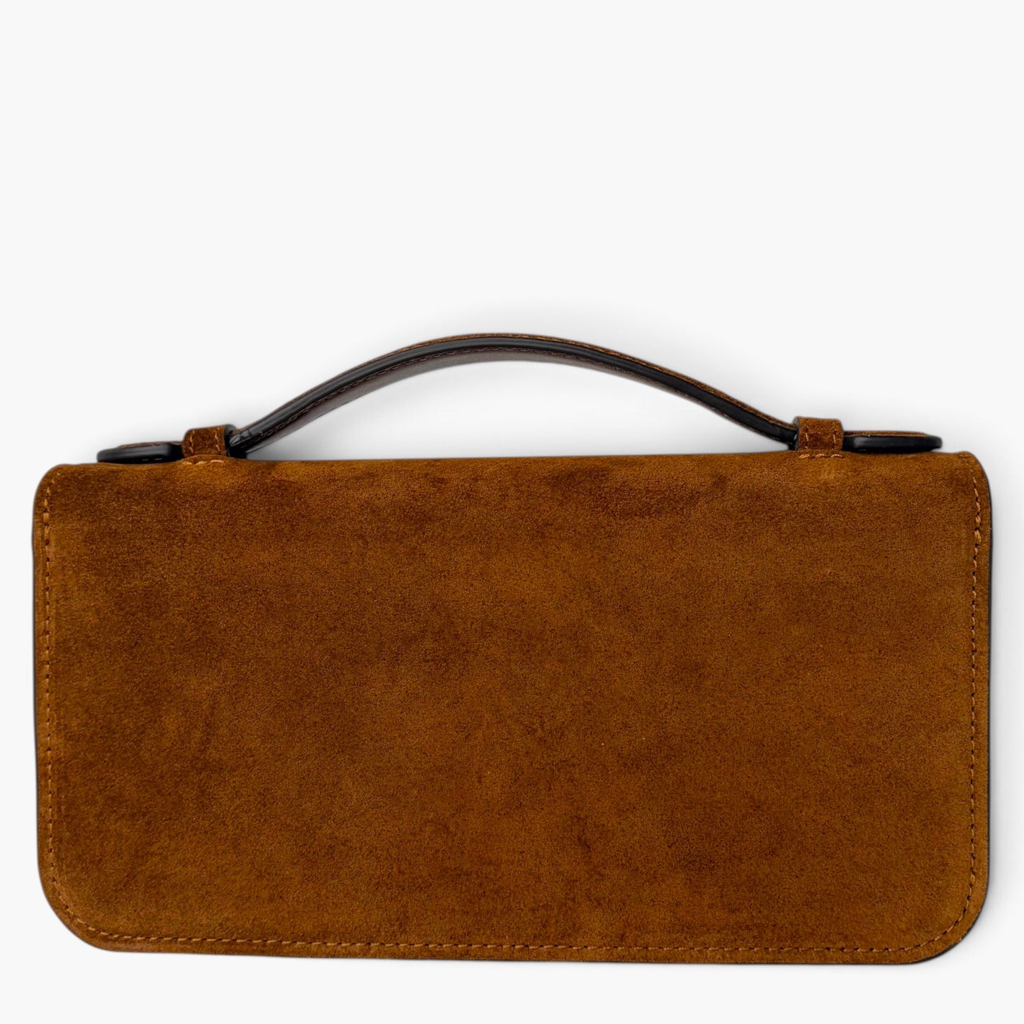 Elora Suede Top Handle Crossbody Bag Warm Brown