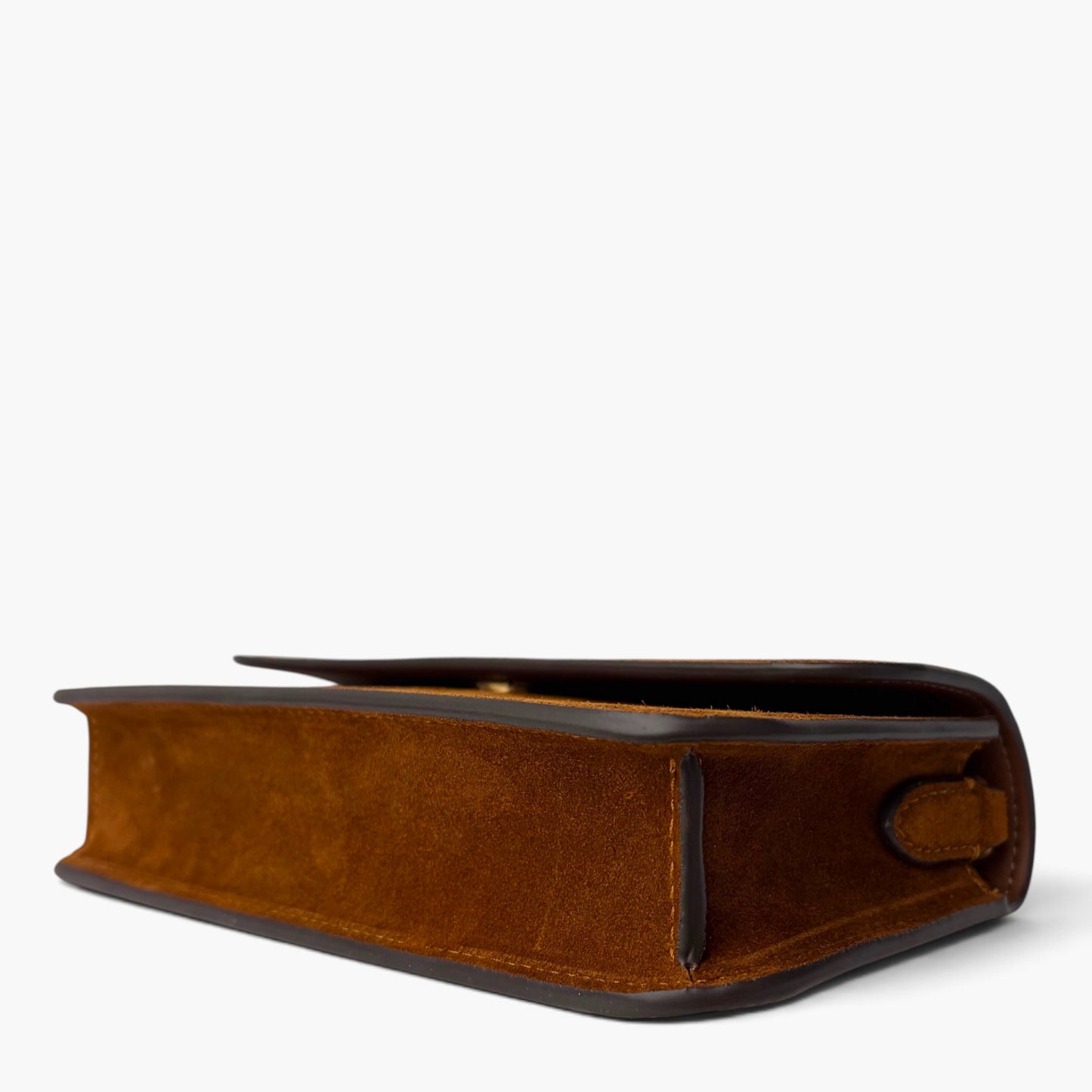 Elora Suede Top Handle Crossbody Bag Warm Brown