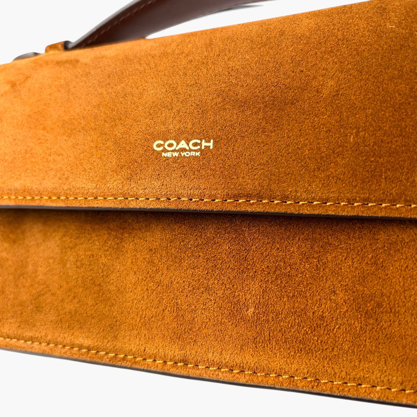Elora Suede Top Handle Crossbody Bag Warm Brown