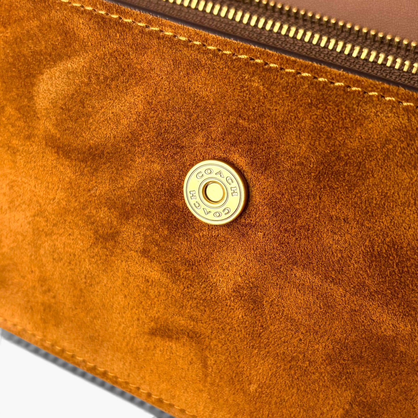 Elora Suede Top Handle Crossbody Bag Warm Brown